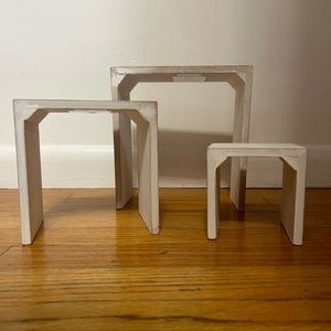 3 piece wooden stands